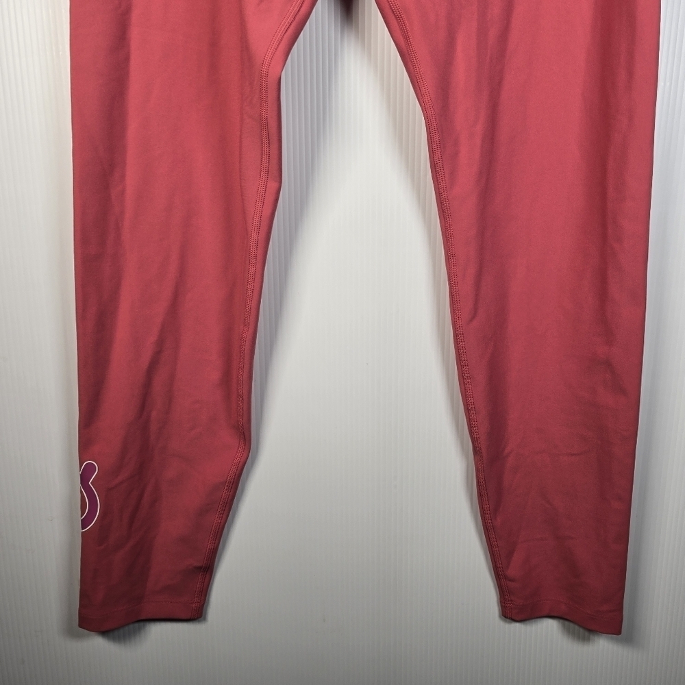 Peloton High Rise Ankle Leggings Size XL Pink Cross Over Waist Athletic Pant - Picture 4 of 9